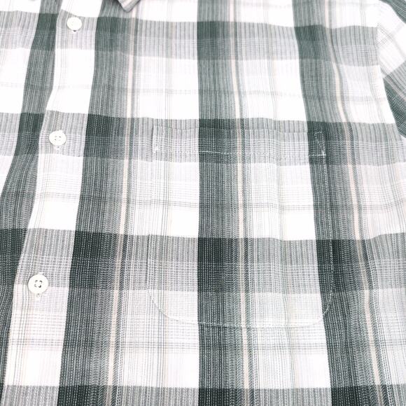 John Blair Mens Plaid Checkered Button Down Short Sleeve Shirt - Size L - GUC - Picture 5 of 10
